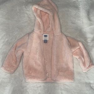Baby girls light pink Sherpa jacket